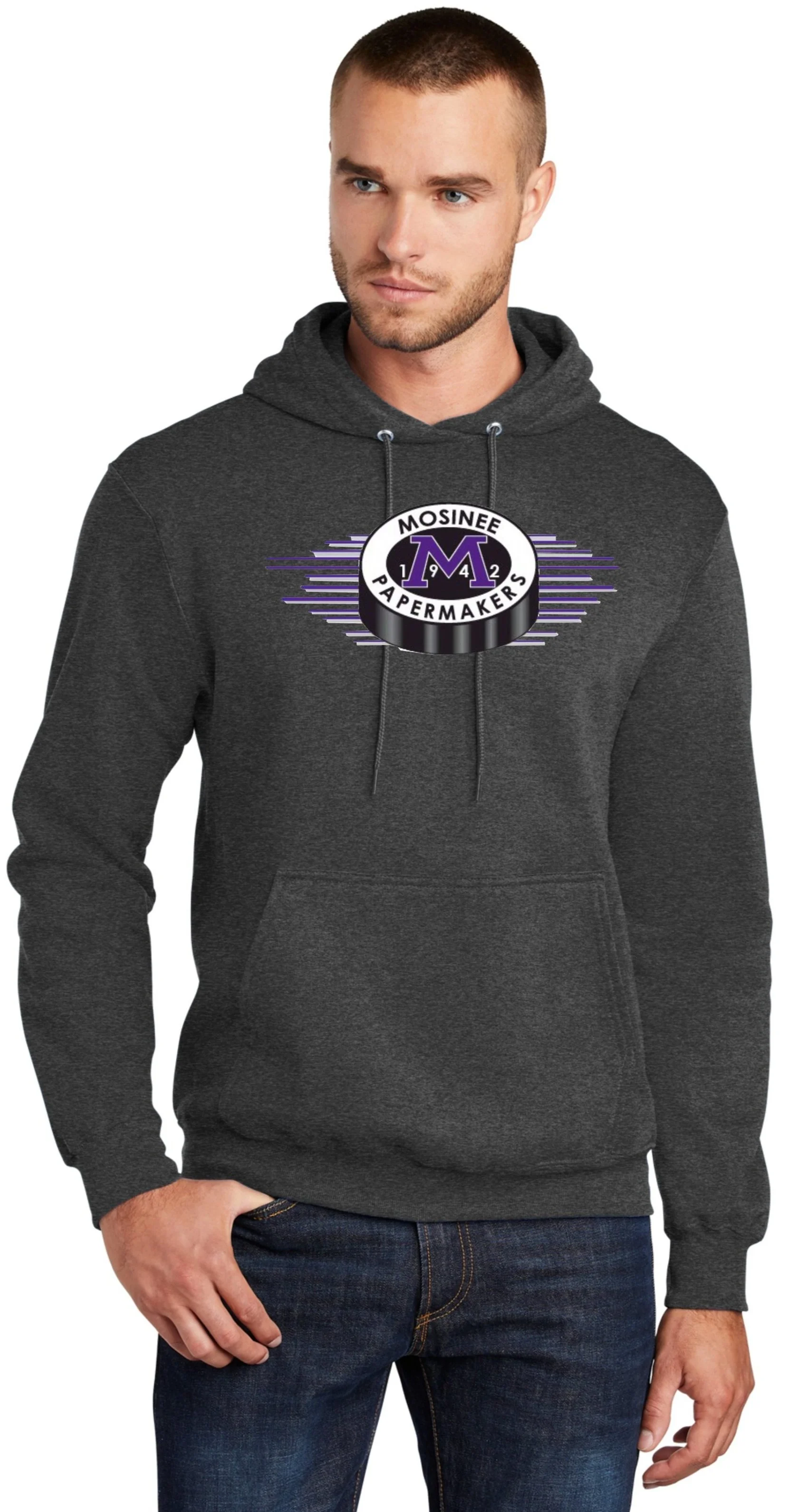 Mosinee PaperMakers Core Fleece Pullover Hooded Sweatshirt. PC78H